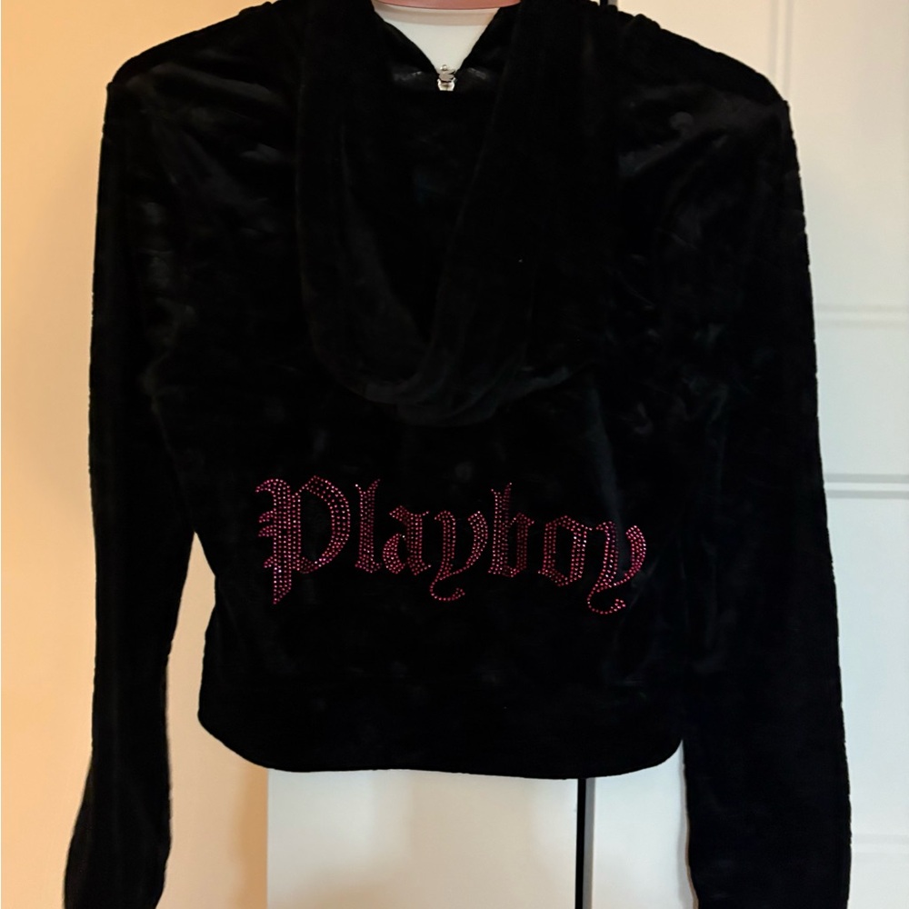 Playboy Black Velvet Hoodie